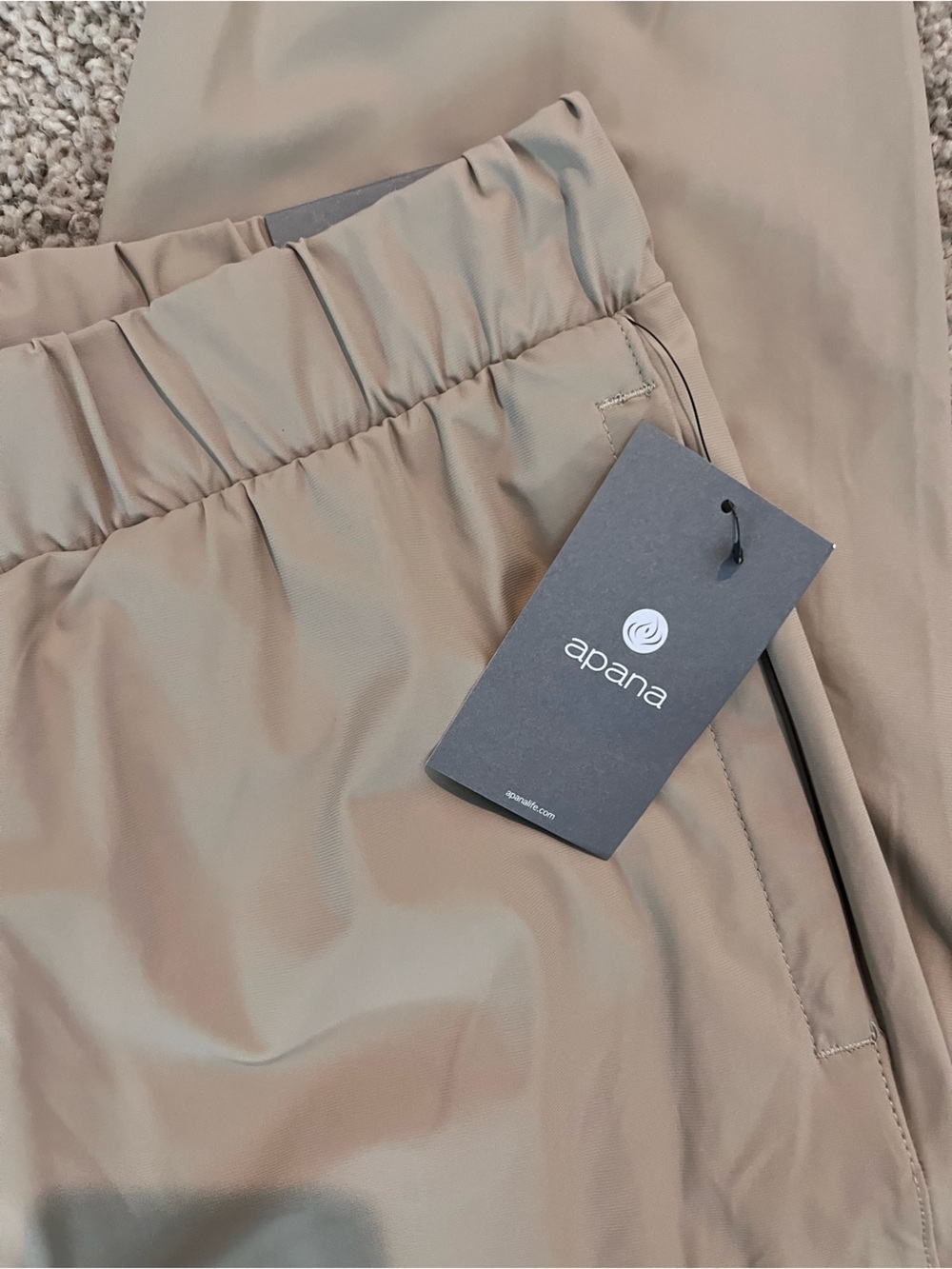 Apana Beige Men's Joggers with Elastic Waist - Picture 3 of 8